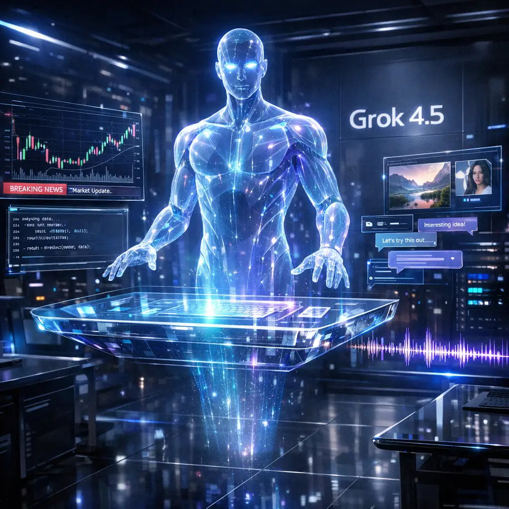 Grok 4.5 Unveils Four AI Channels with 43% Faster Performance