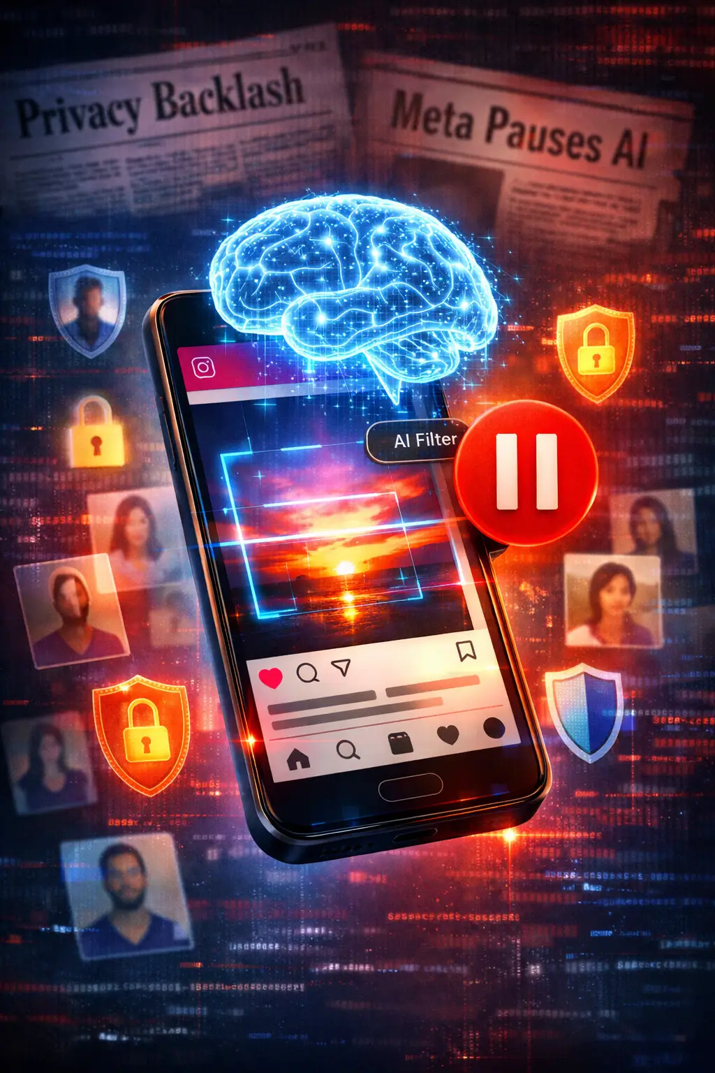 Meta pauses Instagram AI Image Feature over privacy concerns and biometric data usage